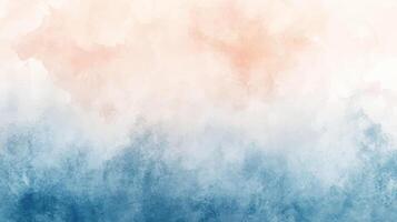 Abstract horizontal watercolor background. Watercolor Backgrounds with Soft Pastel Hues. peach blue color vector