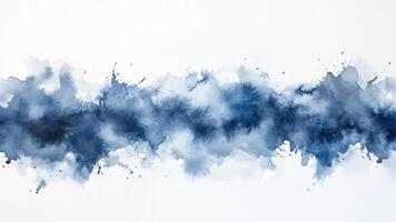 Abstract horizontal watercolor background. Hand drawn texture watercolor in blue washed brush vector