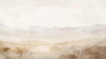 Abstract horizontal watercolor background. Hand drawn texture watercolor in brown grey vector