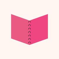 Illustration book opened unique design vector