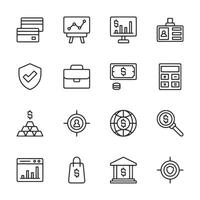 Set of icons for business and finance vector