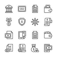 Set of icons for financial transactions for banking vector