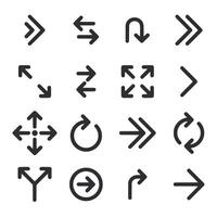 Set of arrows in various orientations, good for sign and instruction vector