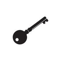 A key icon silhouette on white background vector