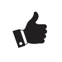 A cool like icon silhouette on white background vector