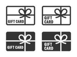 Gift card icons in modern style for payment or presents. vector
