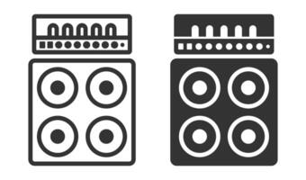 illustration of a guitar amplifier icon with multiple variations. vector