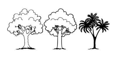 Mystical Forest Line Art vector
