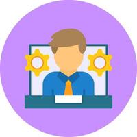 Collaboration Flat Circle Style Icon vector