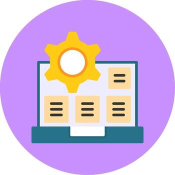 algoritmo plano circulo estilo icono vector