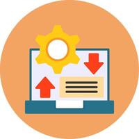 Agile Flat Circle Style Icon vector