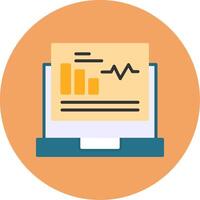 Dashboard Flat Circle Style Icon vector