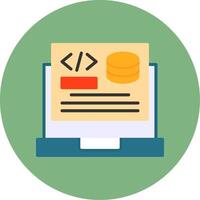 Backend Development Flat Circle Style Icon vector