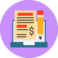 Project Budget Flat Circle Style Icon vector