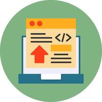 Frontend Development Flat Circle Style Icon vector