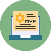 MVP Flat Circle Style Icon vector