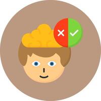 Decision Flat Circle Style Icon vector