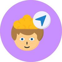 Send Flat Circle Style Icon vector