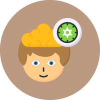 Time Management Flat Circle Style Icon vector