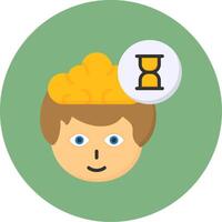 Timer Flat Circle Style Icon vector
