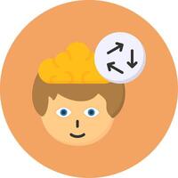 Confused Flat Circle Style Icon vector