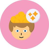 Imagination Flat Circle Style Icon vector