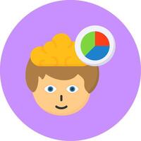 Analytics Flat Circle Style Icon vector