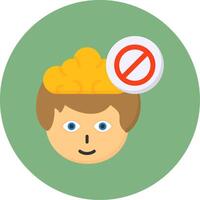 Ban Flat Circle Style Icon vector
