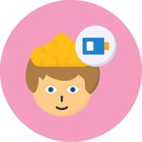 Low Energy Flat Circle Style Icon vector