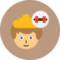 Exercise Flat Circle Style Icon vector