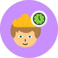 Time Flat Circle Style Icon vector