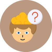 Question Flat Circle Style Icon vector