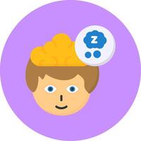 Sleep Flat Circle Style Icon vector