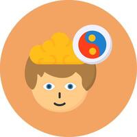 Meditation Flat Circle Style Icon vector