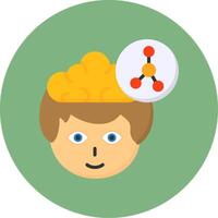 Network Flat Circle Style Icon vector