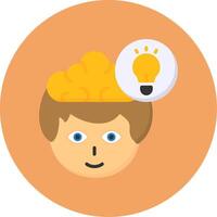 Idea Flat Circle Style Icon vector