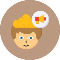 Megaphone Flat Circle Style Icon vector