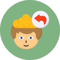 Undo Flat Circle Style Icon vector