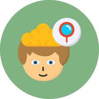 Search Flat Circle Style Icon vector