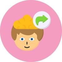 Redo Flat Circle Style Icon vector