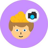 Camera Flat Circle Style Icon vector