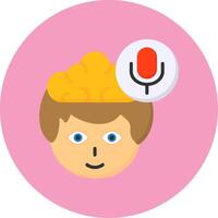 Microphone Flat Circle Style Icon vector