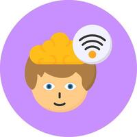 Wifi Flat Circle Style Icon vector