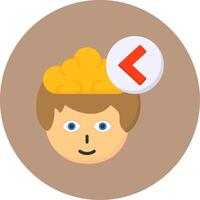 Chevron Backward Flat Circle Style Icon vector