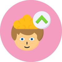 Chevron Up Flat Circle Style Icon vector