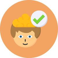 Chekmark Flat Circle Style Icon vector