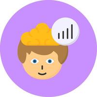 Signal strength Flat Circle Style Icon vector