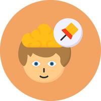 Pin Flat Circle Style Icon vector