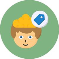 Tag Flat Circle Style Icon vector