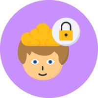 Lock Flat Circle Style Icon vector